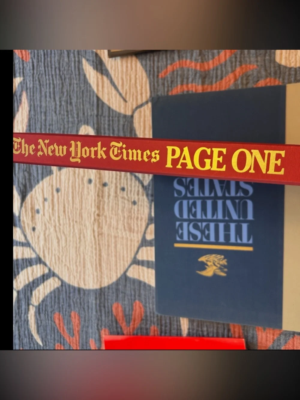 The New York Times Page One Red Large Hardcover Coffee Table Book.